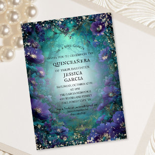 Invitación Cuento de Hadas de Verano Bosque Encantado Quincea