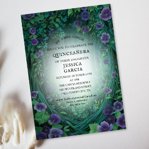 Invitación Cuento de Hadas de Verano Bosque Encantado Quincea