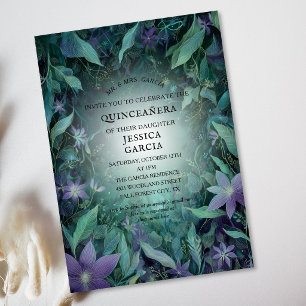 Invitación Cuento de Hadas de Verano Bosque Encantado Quincea