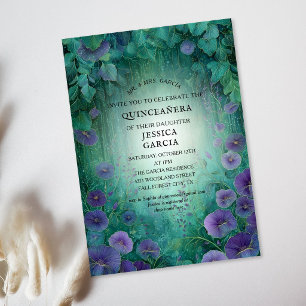 Invitación Cuento de Hadas de Verano Bosque Encantado Quincea