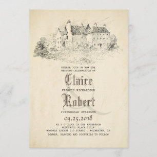 Invitación Cuento de hadas - Libro de historias Boda Vintage