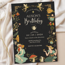 Cuento de hadas mágicos de cumpleaños vintage