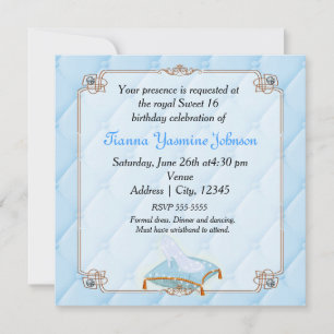 Invitación Cuento de Hadas Princesa Elegante Fiesta de Boda