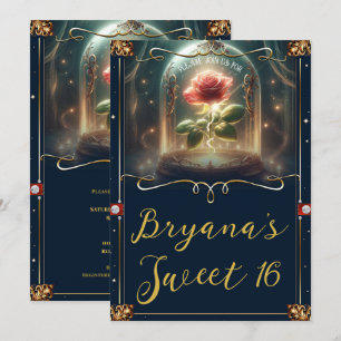 Invitación Cuento tan viejo como el Tiempo Rosa Encantada Dul