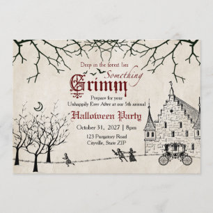 Invitación Cuentos temerosos cuentos de hadas oscuras cuentos