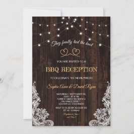 Invitación Cuerda de madera rústica vintage Nos atamos el nud