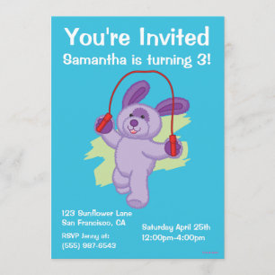 Invitación Cuerda que salta del perrito de la soda de la uva