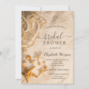 Invitación Cuerdas de conchas marinas Lloret de mar Despedida