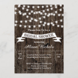Invitación Cuerdas de luces en la vieja ducha boda de novia