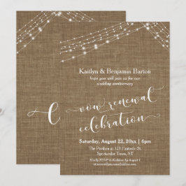 Invitación Cuerdas de Luz de Arpillera Celebración de Renovac