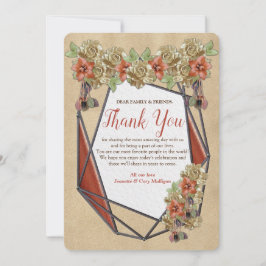 Invitación Cuero geométrico y arte de textura Ante Gracias