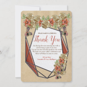 Invitación Cuero geométrico y arte de textura Ante Gracias