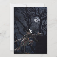 Cuervo y Esqueleto de Rata a la Luz de la Luna