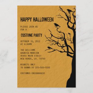 Invitación Cuervos del fiesta el | de Halloween