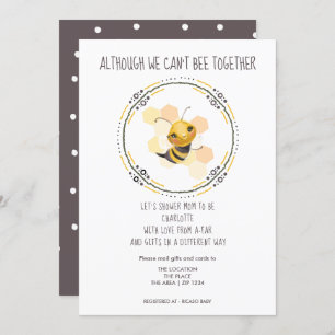 Invitación Cuesta no poder estar juntos en Baby Shower por co