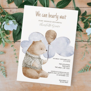 Invitación Cuesta que podemos esperar a Baby Shower