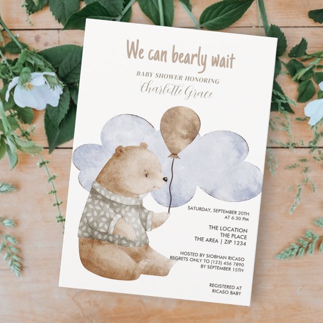 Invitación Cuesta que podemos esperar a Baby Shower (Subido por el creador)