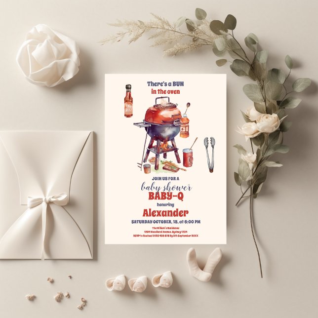 Invitación Cuidada acuarela bebé Q Baby Shower (Subido por el creador)