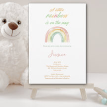Cuidada acuarela Boho Rainbow Baby Shower