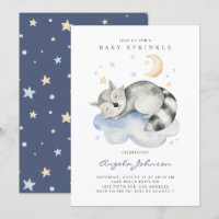 Cuidada acuarela Dormitorio Raccoon Bebé Sprinkle