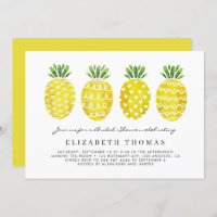 Cuidada acuarela Pineapples Verano Ducha de Novias