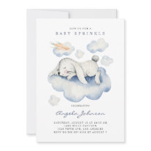 Cuidada acuarela Sleeping Baby Rabbit Sprinkle