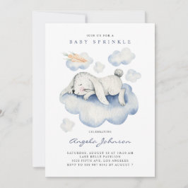 Invitación Cuidada acuarela Sleeping Baby Rabbit Sprinkle