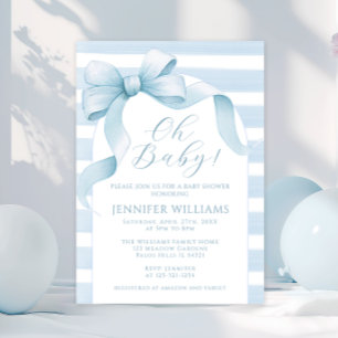Invitación Cuidada acuarela Tirada Cinta Cinta Bebé Ducha