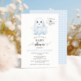 Invitación Cuidada azul pequeño Boo fantasma Bow Tie bebé niñ