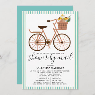 Invitación Cuidada bicicleta Baby Shower por correo