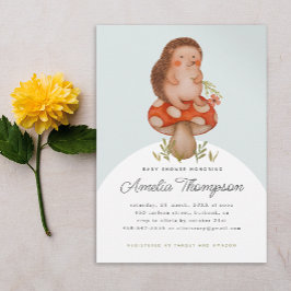 Invitación Cuidada Colcha De Agua En Un Baby Shower De Setas