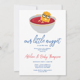 Invitación Cuidada Pollita Nugget Nugget Bebé Ducha