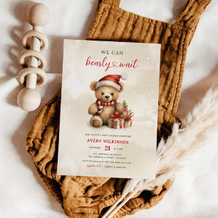 Invitación Cuidada que podemos esperar Navidades Baby Shower