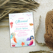 Cuidada sirena Ocean Coral Baby Shower