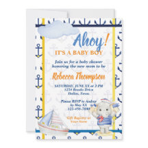 Cuidada temática náutica niño ducha bebé