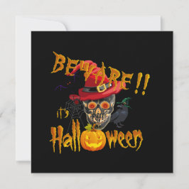 Invitación Cuidado con el Fiesta de Halloween Sasuy