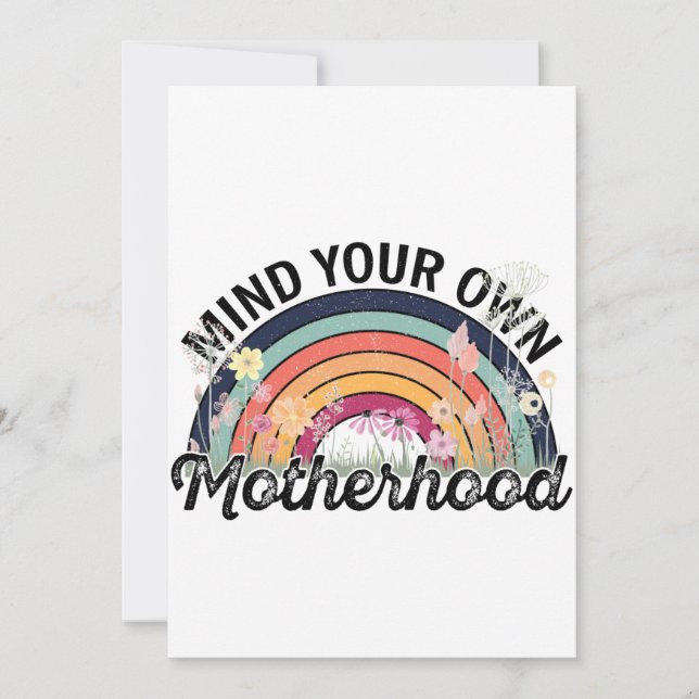 Invitación Cuidado con tu propia maternidad, regalos del día  (Anverso)