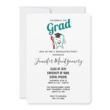 Cuidado Dental Diente Feliz con Gorro de Graduació