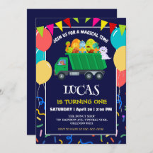 Cuidado Dinosaurio Camión de basura verde niño de