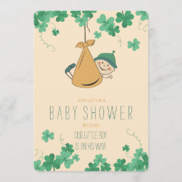 Invitación Cuidado irlandés tema Shamrock Baby Shower