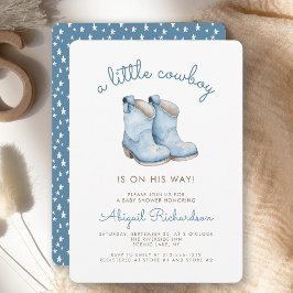 Invitación Cuidado niño pequeño niño niño azul Baby Shower