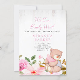 Invitación Cuidado que podemos esperar a la Chica Baby Shower