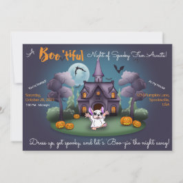 Invitación Cuidados calabazas fantasmas fiesta de Halloween