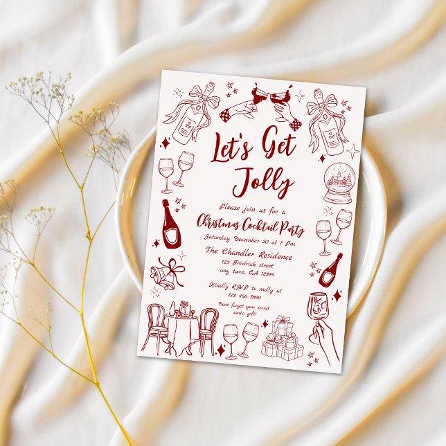 Invitación Cuidados navidades extravagantes cócteles fiesta d (Subido por el creador)