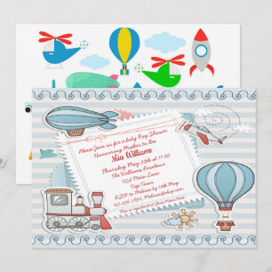Invitación Cuidados viajes Temática Bebé Bebé Ducha