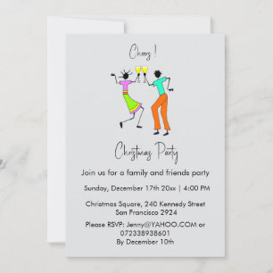 Invitación Cuidados y coloridos Navidades de familia y amigos