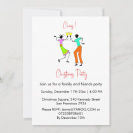 Invitación Cuidados y coloridos Navidades de familia y amigos