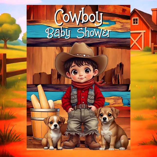 Invitación Cuidadoso niño niño niño chico Perros Baby Shower  (Subido por el creador)