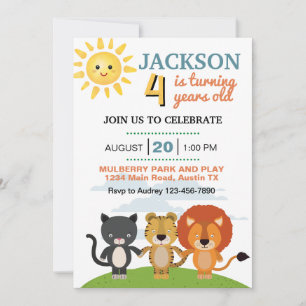 Invitación Cuidar cualquier fiesta de cumpleaños de edad