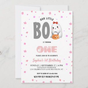 Invitación Cuidar nuestro pequeño cumpleaños rosado